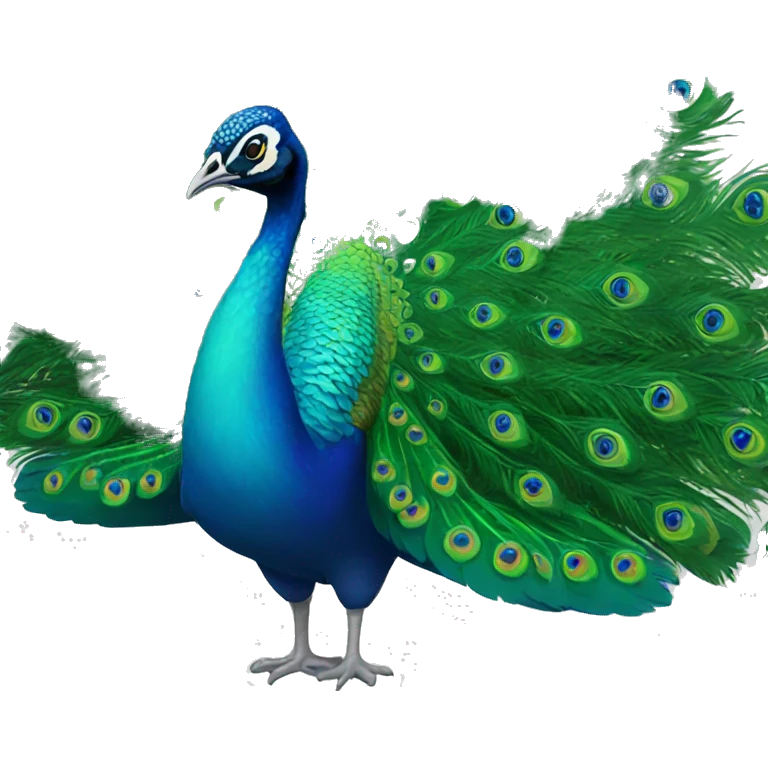 Happy peacock  emoji