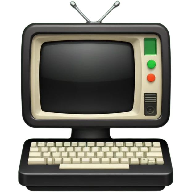 mac os icon code computer retro terminal, black and green emoji