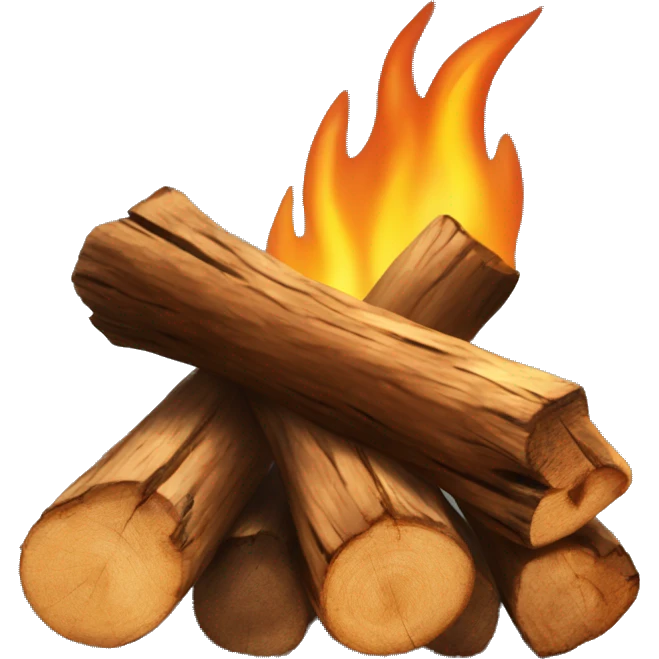 firewood on fire emoji