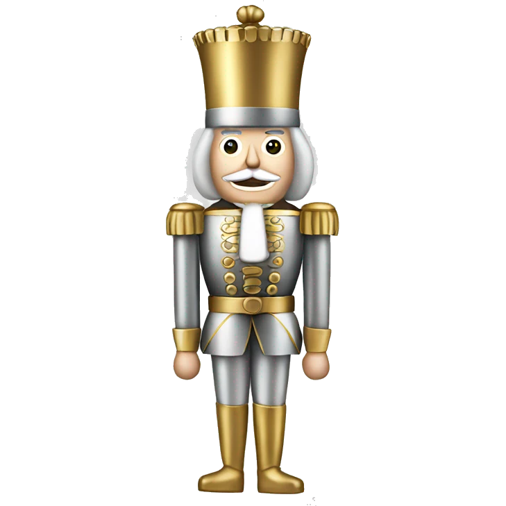 silver and gold nutcracker emoji