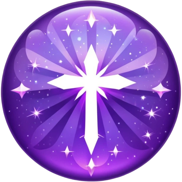 glitter purple symbol stop emoji