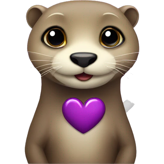otter with purple heart emoji