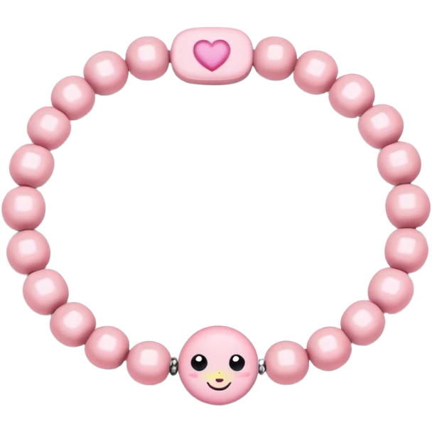baby pink bracelet beaded emoji
