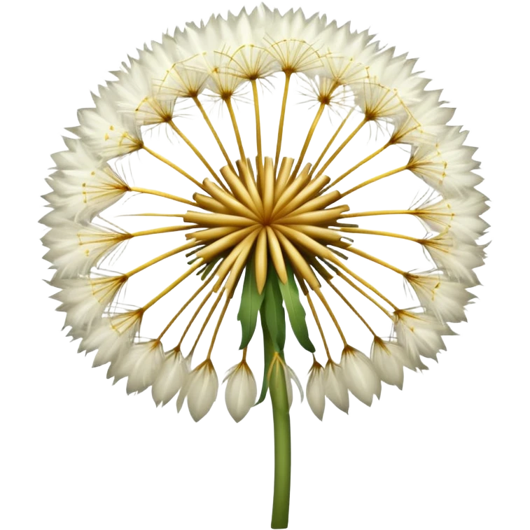 Dandelion flower emoji for bio in white colour more feathers looks realistic  emoji