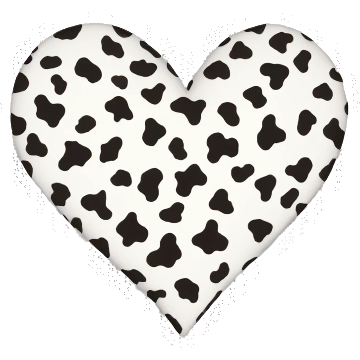Cow print heart  emoji