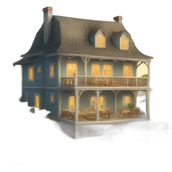maison au bord de la mer emoji