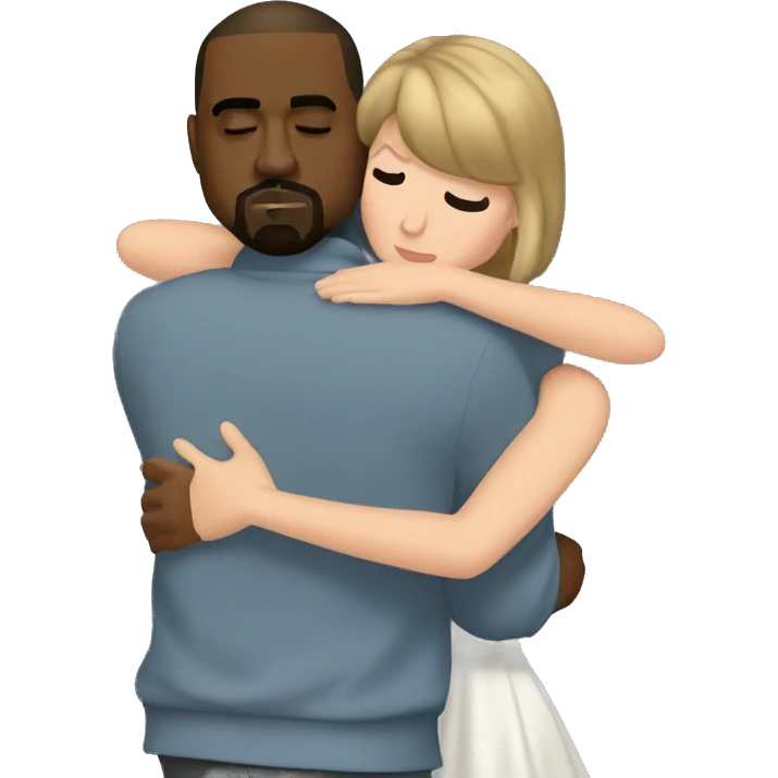 Kanye hugging Taylor swift emoji