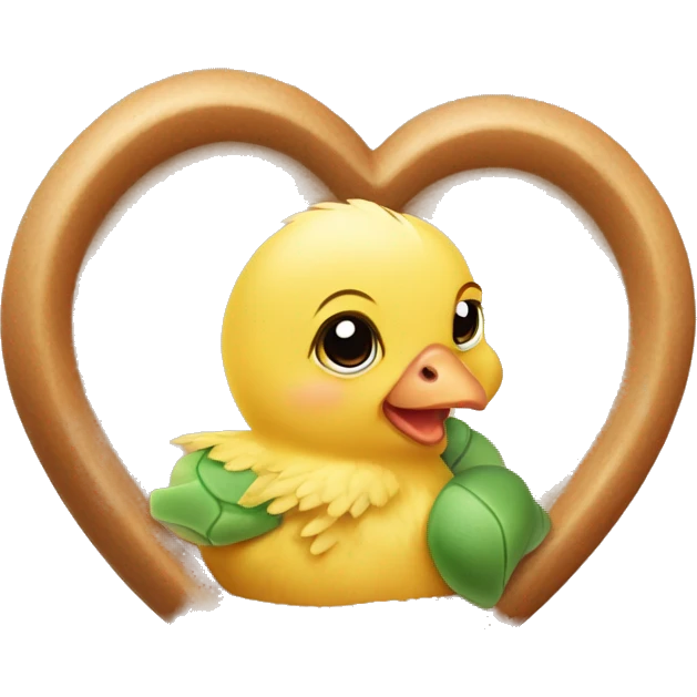 Baby chicken , turtle and teddy bear 🧸 inside heart emoji emoji