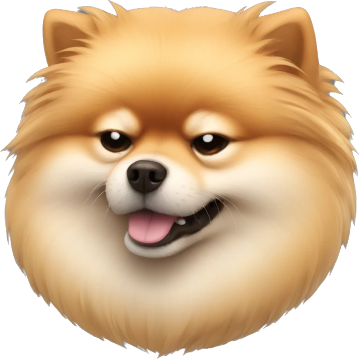 very angry pomeranian sleeping emoji