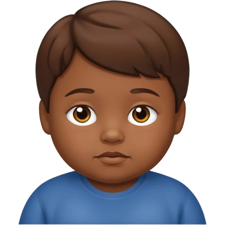 small fat child brown hair emoji