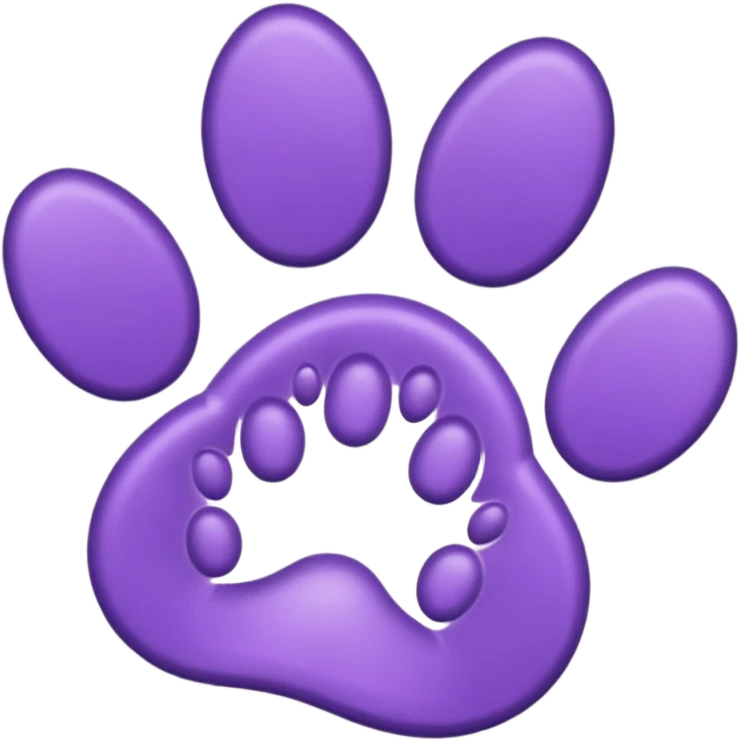 purple pawprint emoji