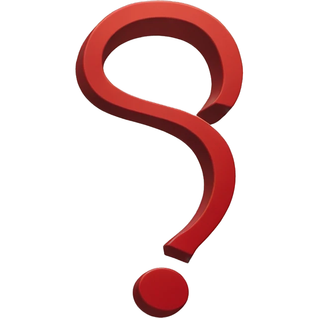 One Red Question Mark emoji