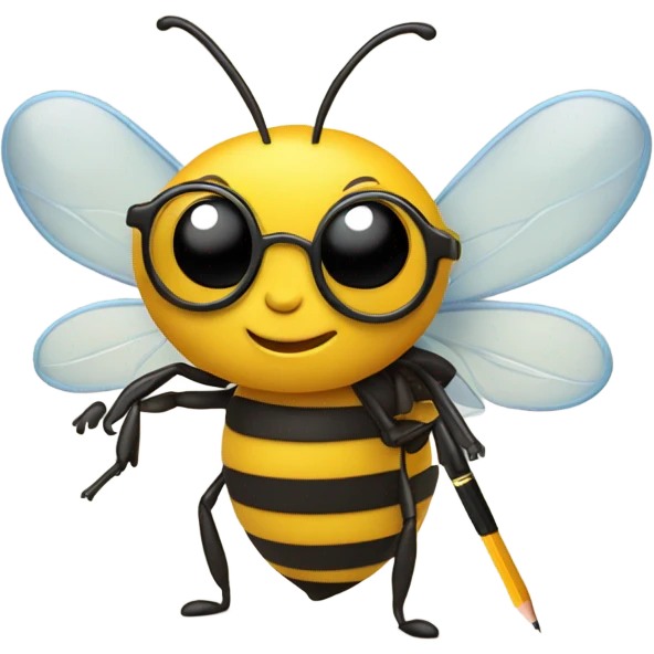 bee who is spelling emoji