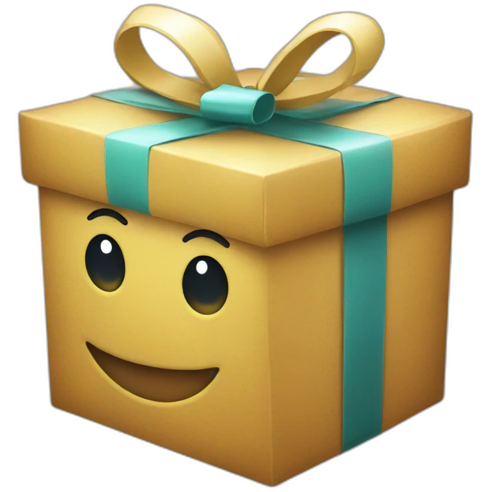 gift box with smile emoji