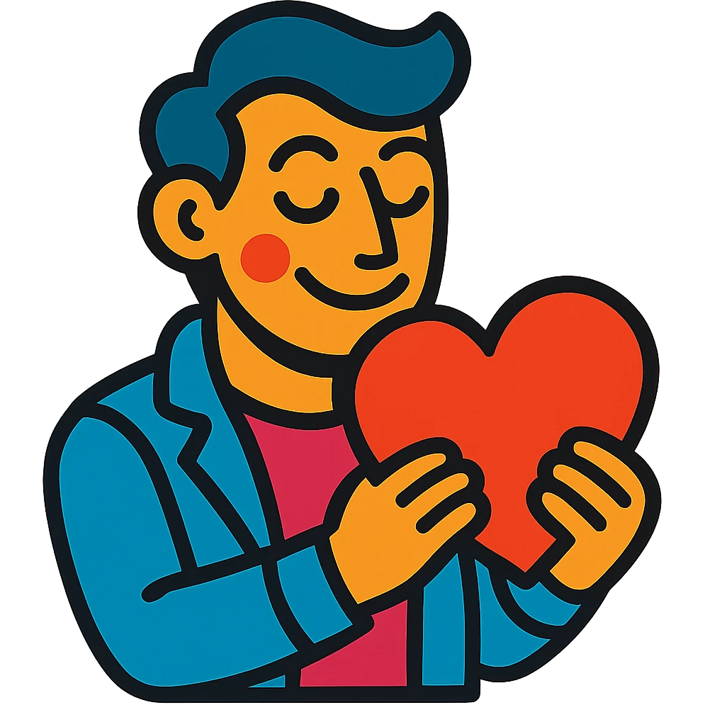 a lover with a heart emoji