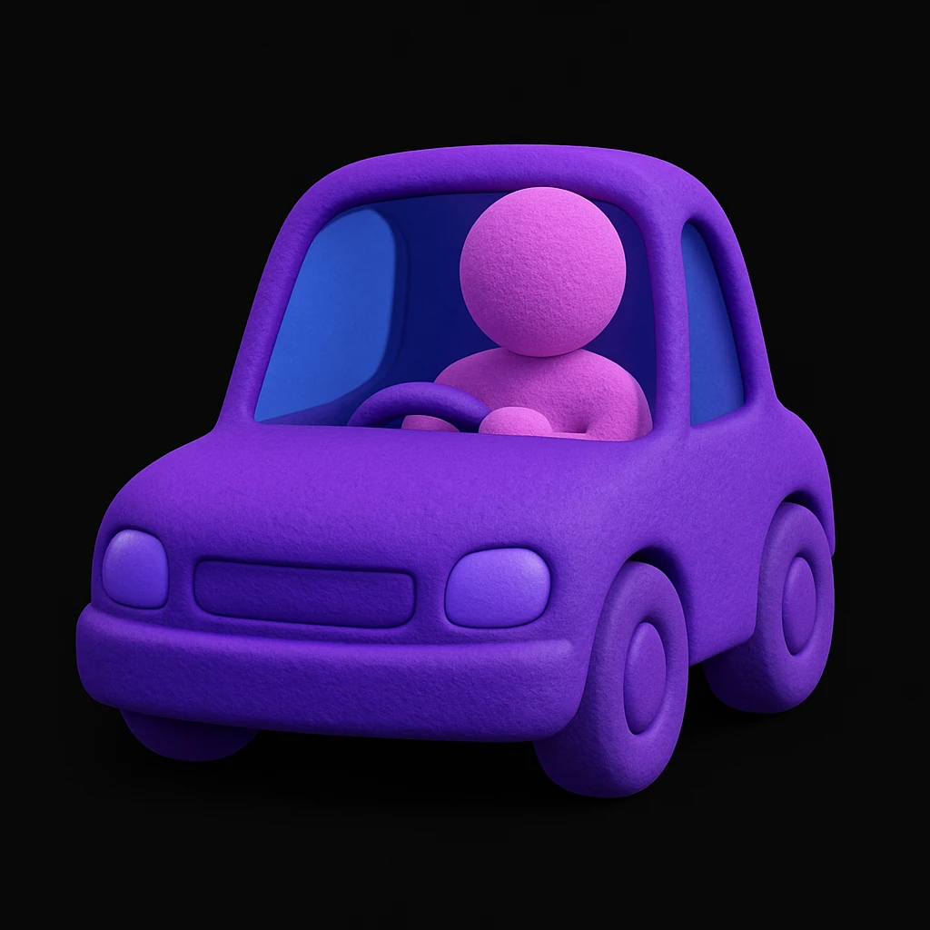 person driving a car emoji