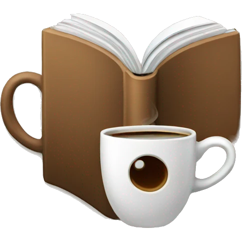 coffee and book emoji