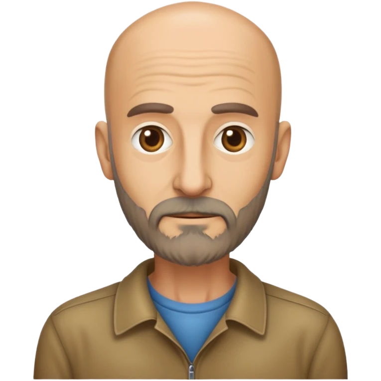 Give me a stalker emoji of a tall skinny bald Italian with scruf beard in his 50s  emoji