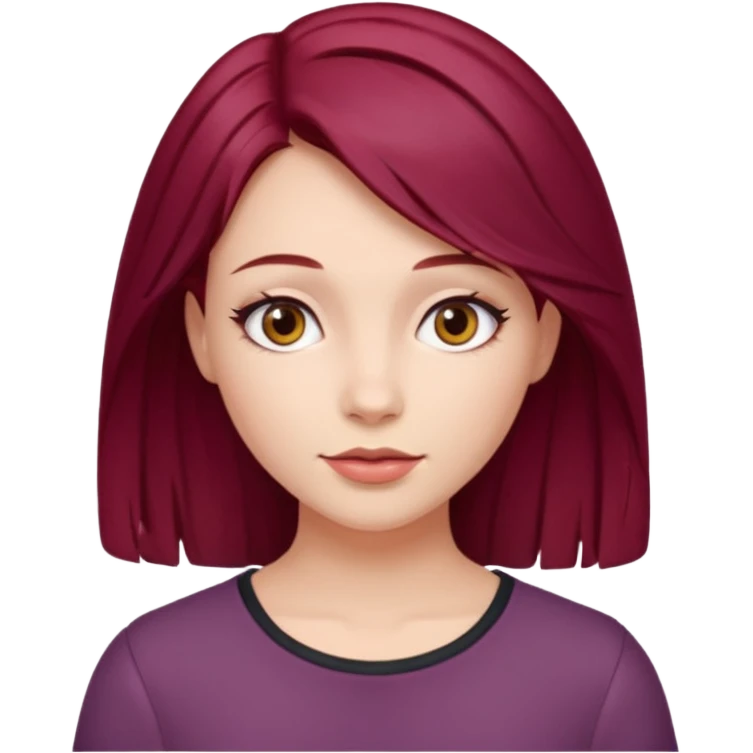 burgundy girl emoji