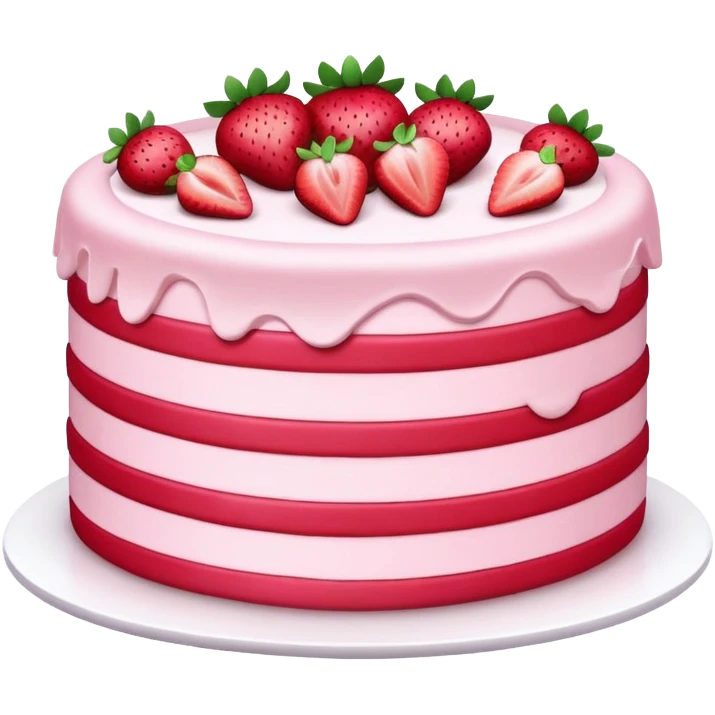 2 tier Strawberry Cake emoji