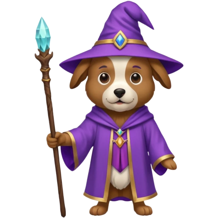 Dog wizard emoji