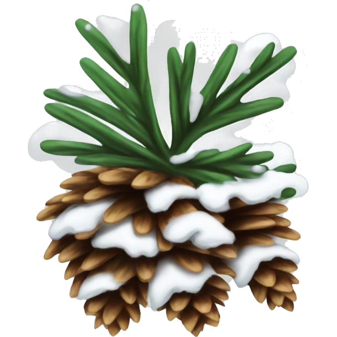 snowy Spruce pine cone emoji