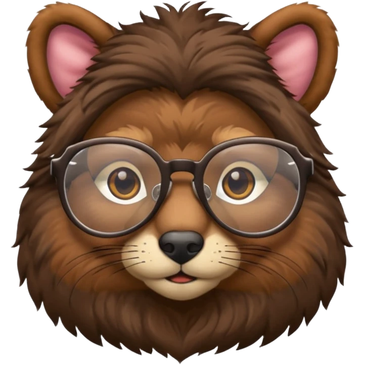 animal wtih glasses and body emoji