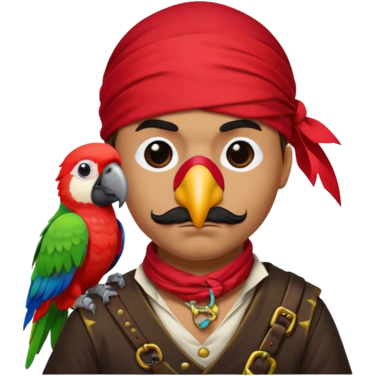 pirate and parrot emoji