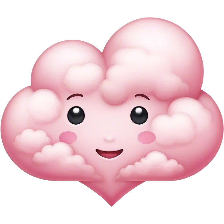 pink heart + cloud emoji
