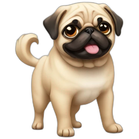 Sweet pug emoji