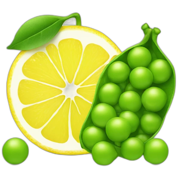 Lemon and peas emoji