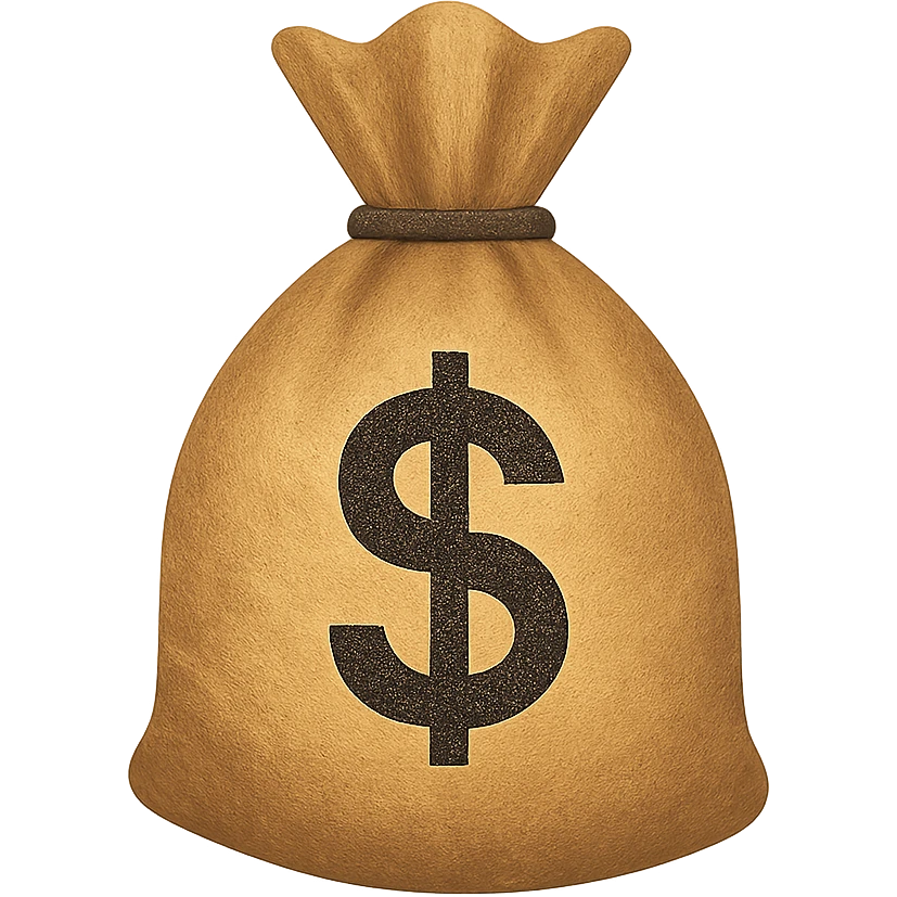 Money bag $  emoji