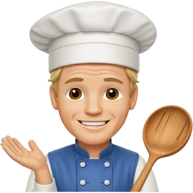 gordon ramsey with cook hat and smile emoji