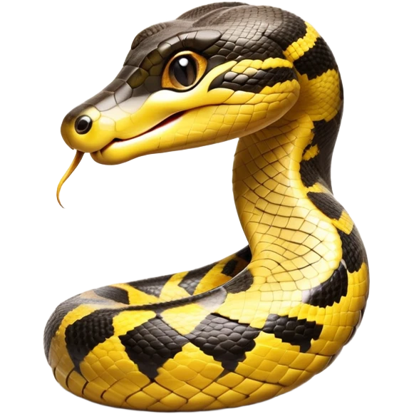 cinematic-cute-anaconda-portrait-emoji,-head-tilted-playfully-and-inquisitively,-with-a-sleek,-shimmering-body-adorned-with-detailed-scale-patterns-and-round,-sparkling-eyes-full-of-wonder,-simplified-yet-irresistibly-adorable-features emoji