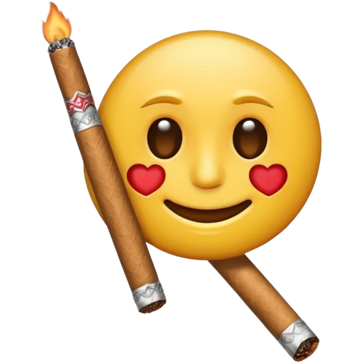 Pon este emoji  🫩 con un cigarro en la boca emoji