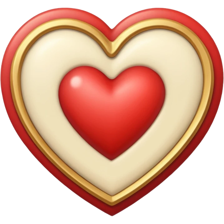 Light creamy color romantic heart letter emoji