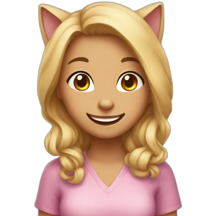 happy cat girl emoji
