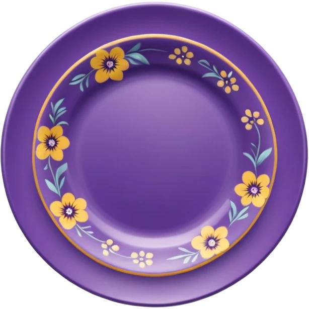 Purple china plate emoji