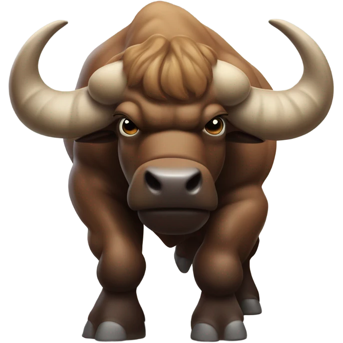 Buffalo flexing muscles emoji