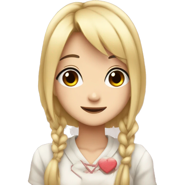 Anime girl in love emoji