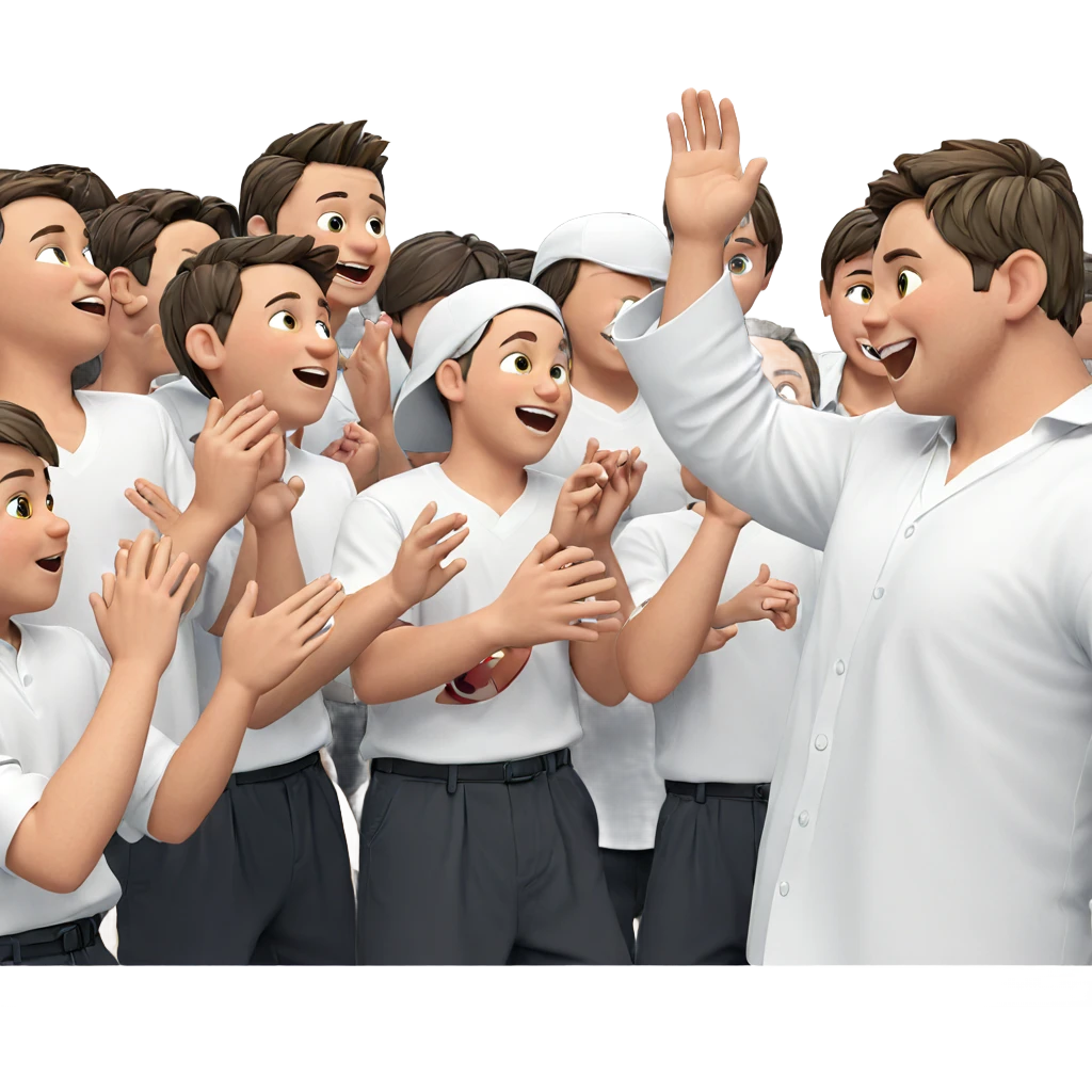 happy boys in white shirts emoji