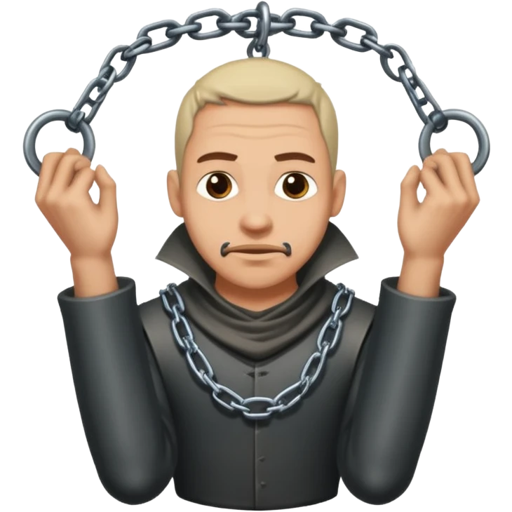 guy in stocks medieval torture device emoji