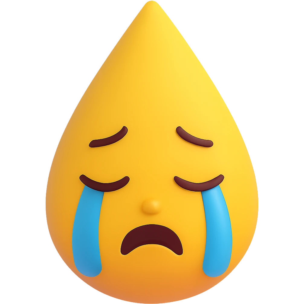 Make the sad girl emoji crying with visible tears, keep the original 3D emoji style look. emoji