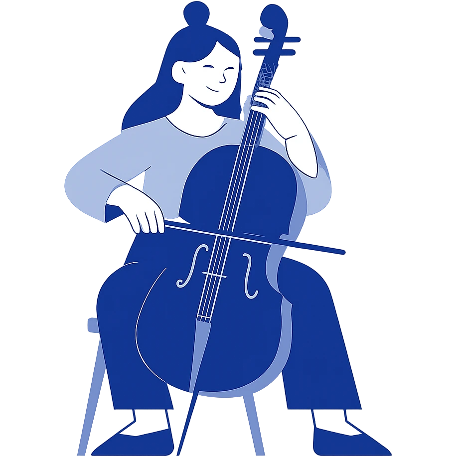 girl playing cello emoji