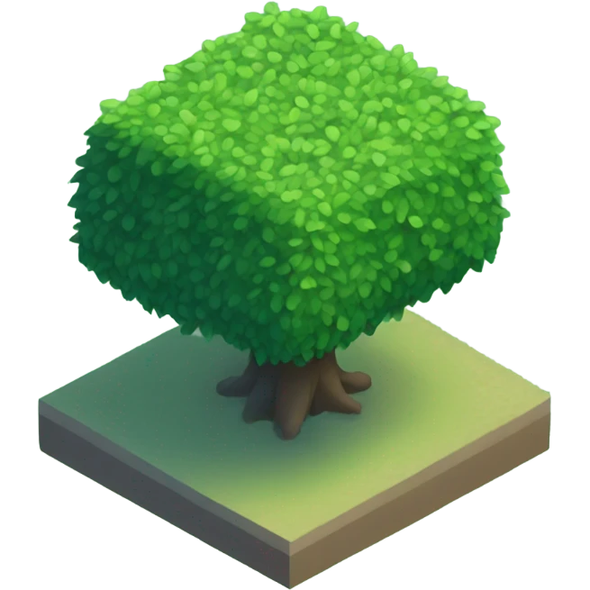 isometric bush emoji
