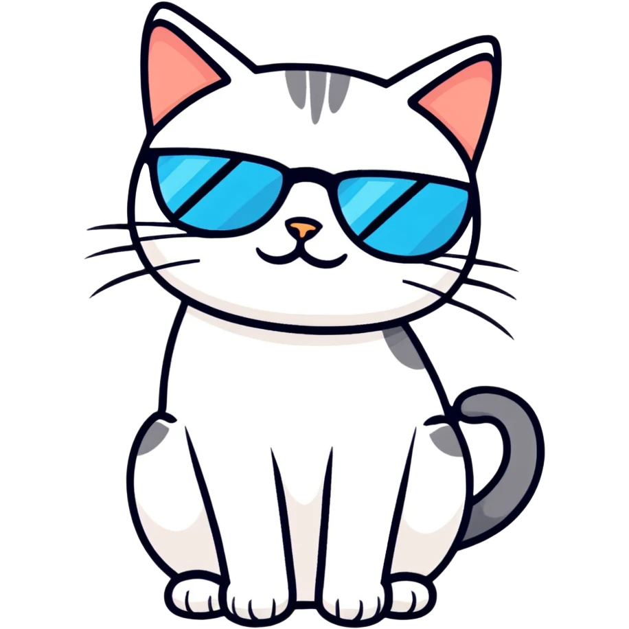 Cat with sunglasses emoji