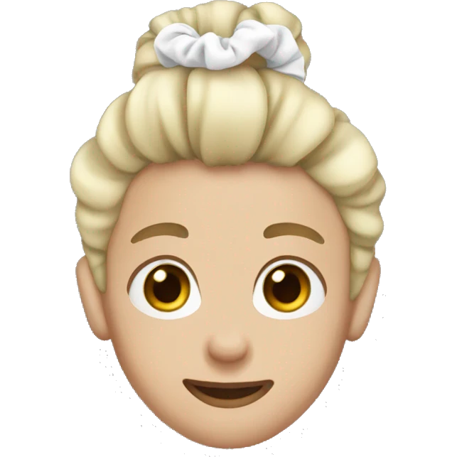white scrunchie emoji