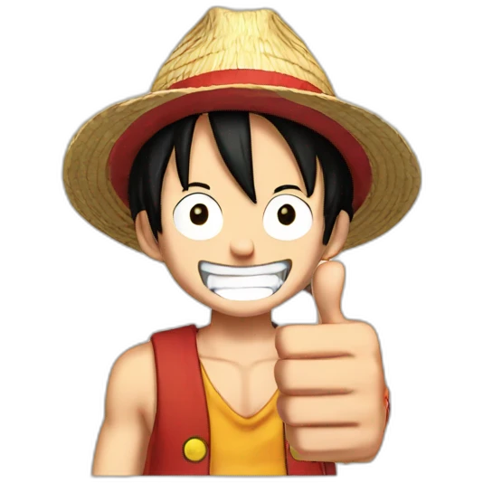 Luffy thumbs up emoji
