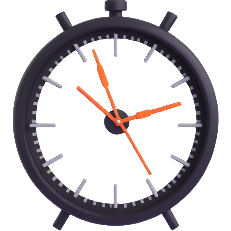 A clock with its hands spinning fast, showing the rapid passage of time. emoji