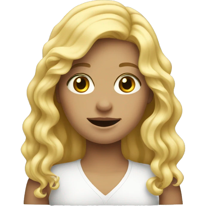 wavy blond girl emoji